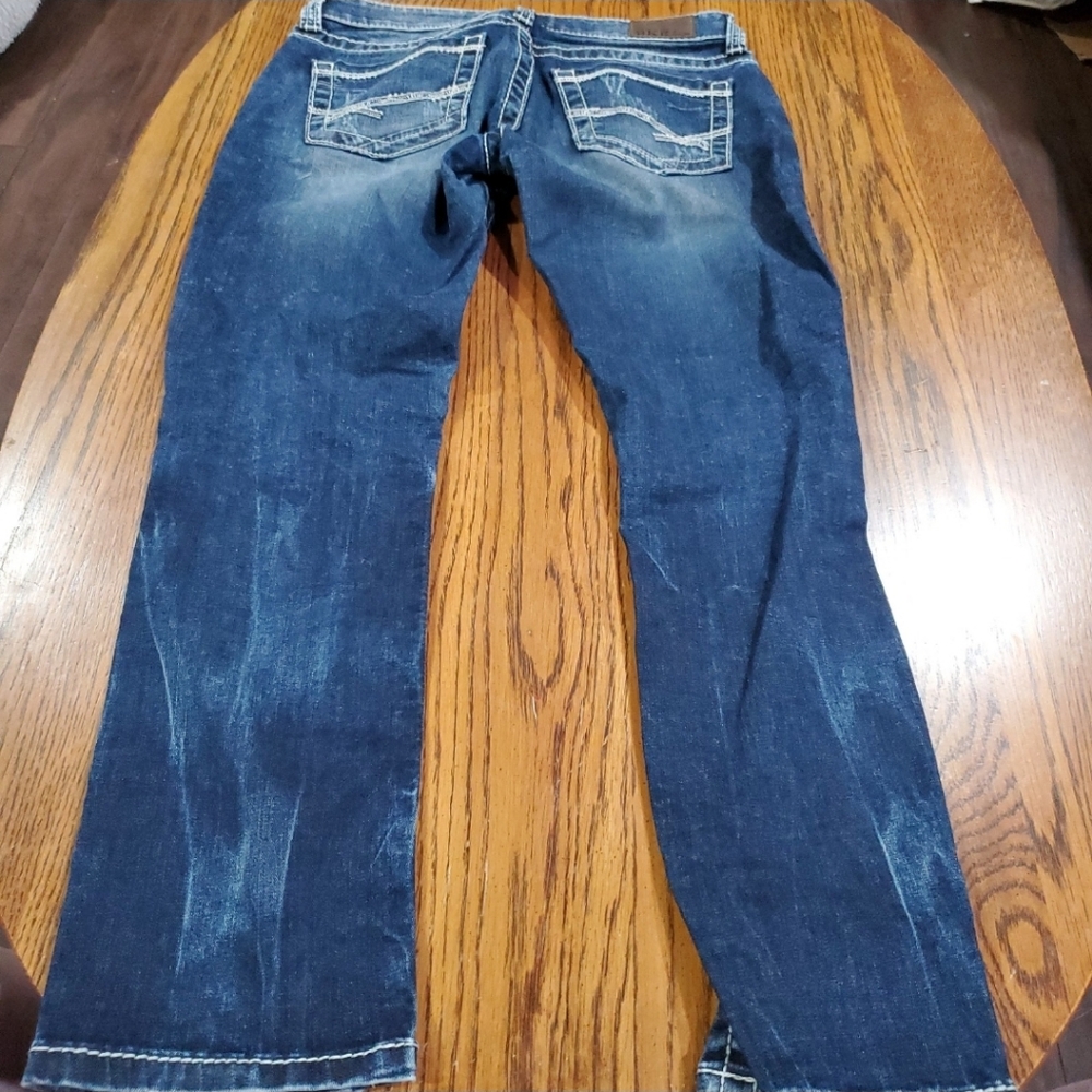 Women's Blue Denim Jeans Bke Buckle Stella 26 Vintage Y2k